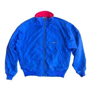 VTG Patagonia Fleece Lined Full Zip Blue Bomber Jacket Size: L